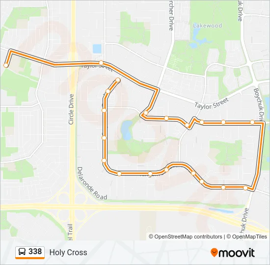 338 Bus Line Map