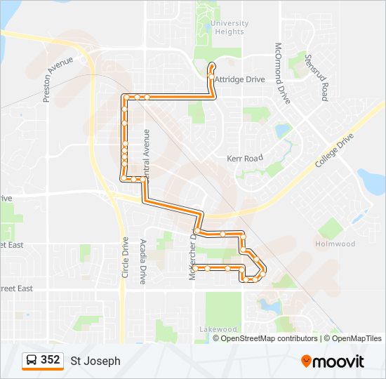 352 Bus Line Map