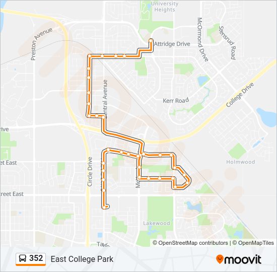 352 Bus Line Map