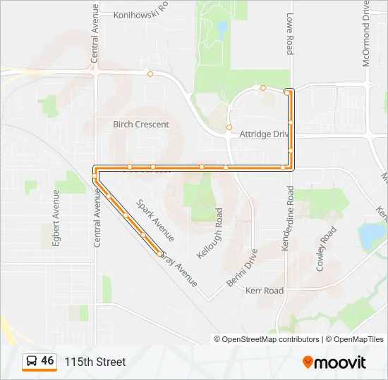 46 Bus Line Map