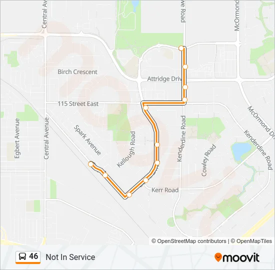 46 Bus Line Map