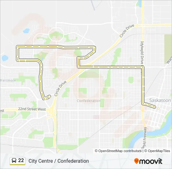 22 Bus Line Map