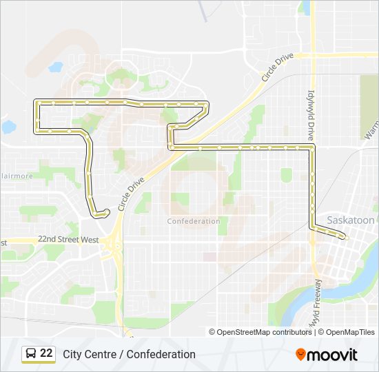 22 Bus Line Map