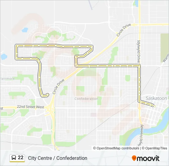22 Bus Line Map