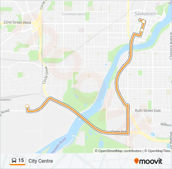 15 Bus Line Map