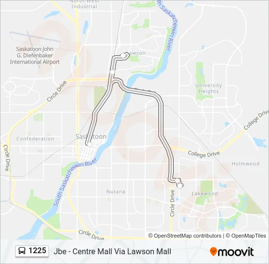 1225 Bus Line Map