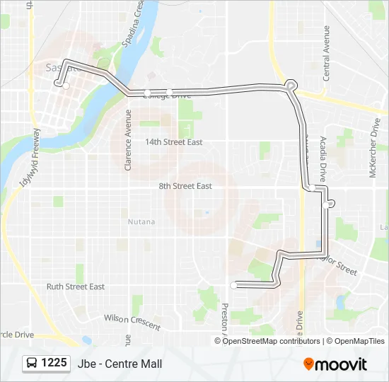 1225 Bus Line Map