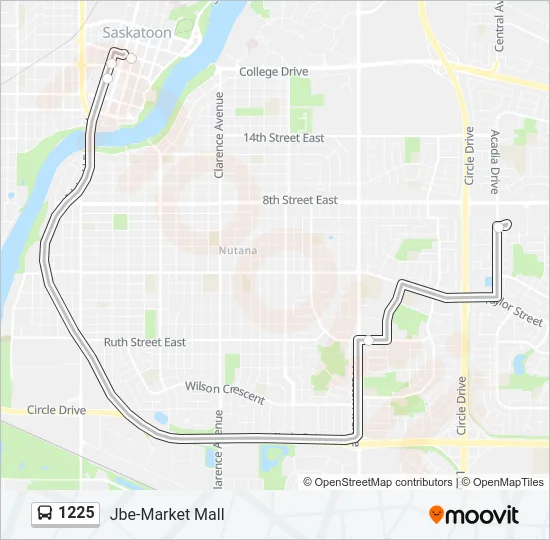 1225 Bus Line Map