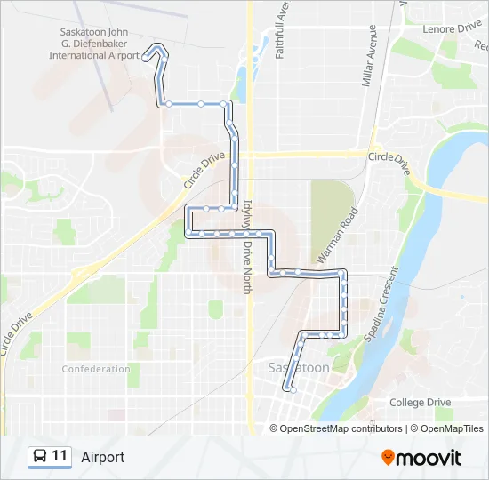 11 Bus Line Map