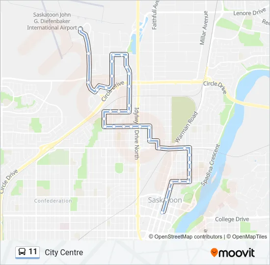 11 Bus Line Map
