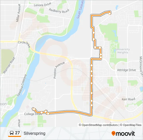 27 Bus Line Map