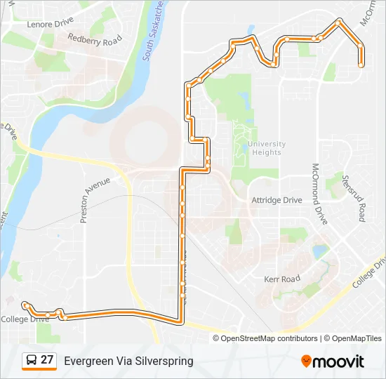 27 Bus Line Map