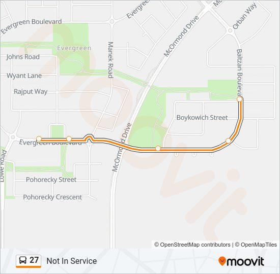 27 bus Line Map