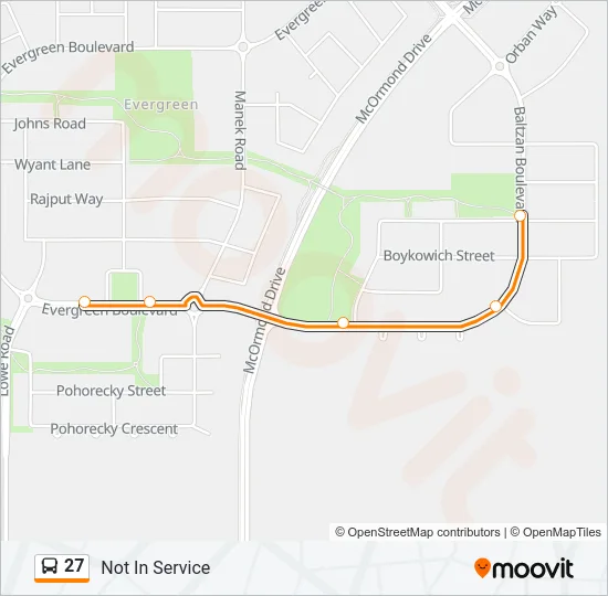 27 Bus Line Map