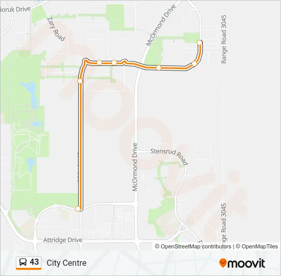 43 Bus Line Map