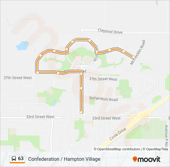 63 Bus Line Map