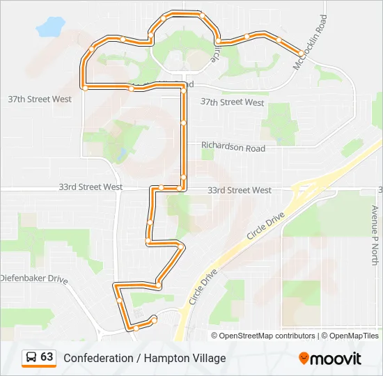 63 Bus Line Map