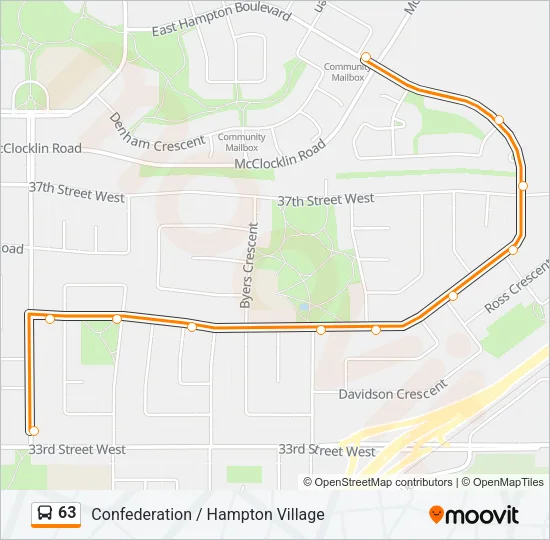 63 Bus Line Map