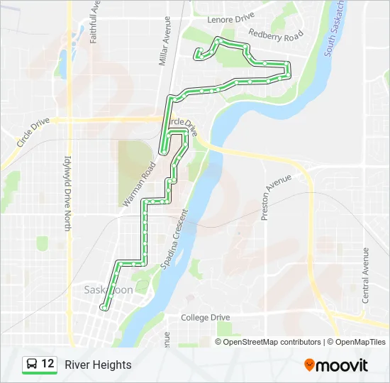 12 Bus Line Map