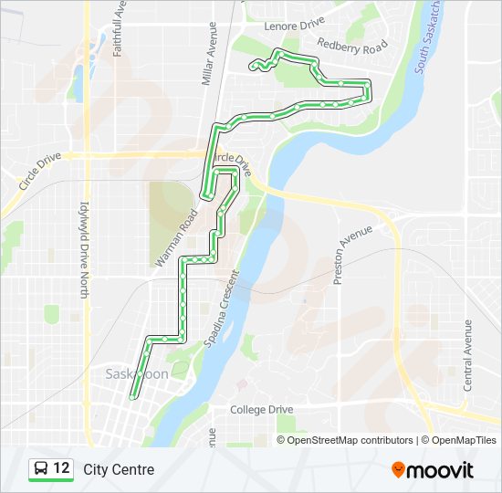 12 Bus Line Map