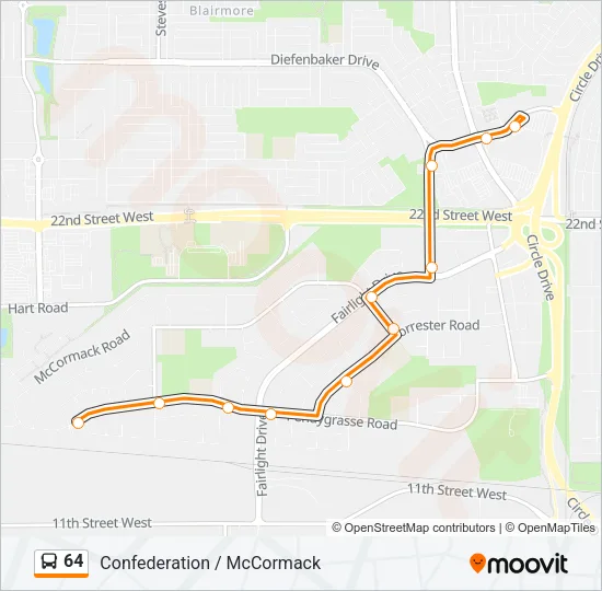 64 Bus Line Map