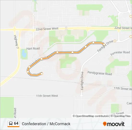 64 Bus Line Map