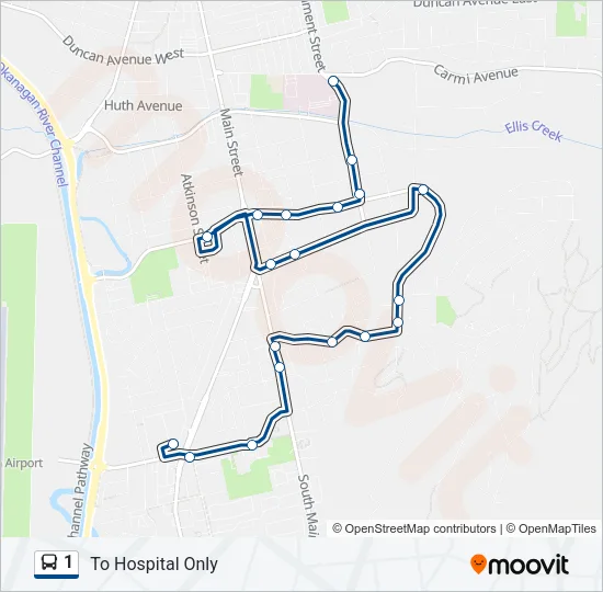1 Bus Line Map