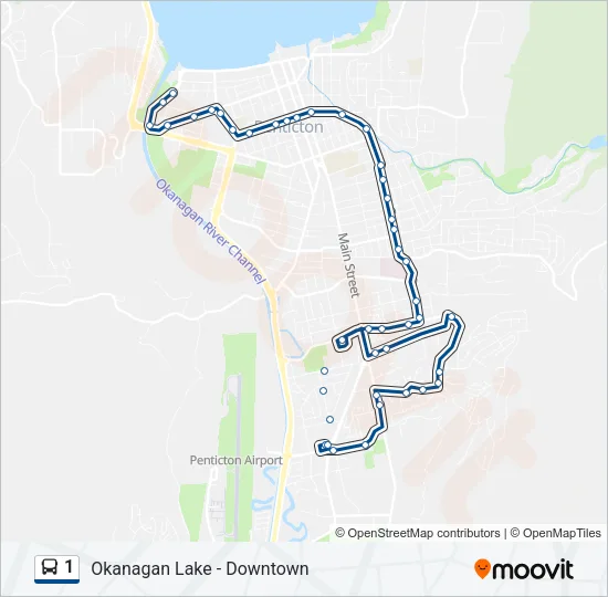 1 Bus Line Map