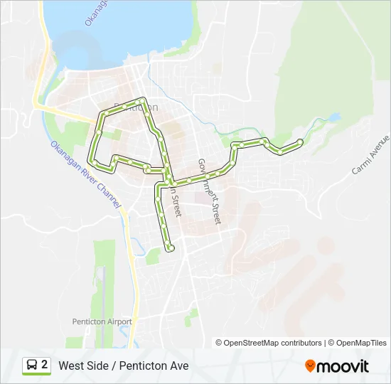 2 Bus Line Map