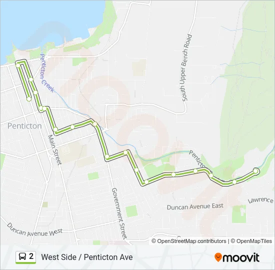 2 Bus Line Map