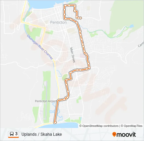 3 Bus Line Map