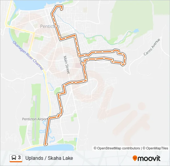 3 Bus Line Map