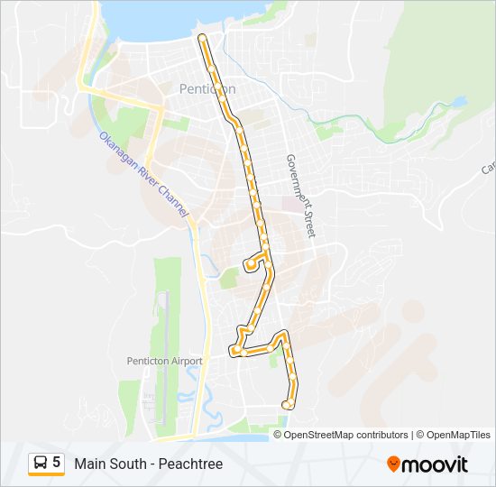 5 Bus Line Map