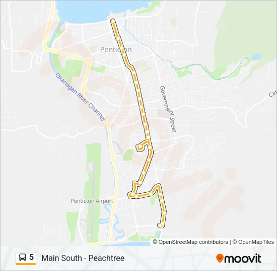 5 Bus Line Map
