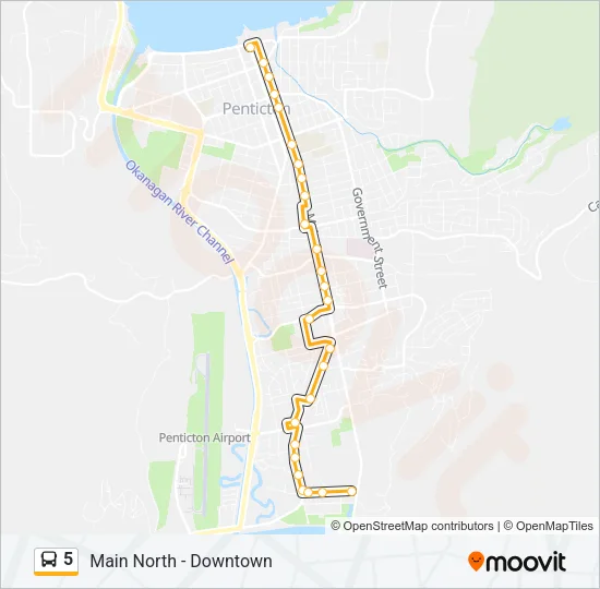 5 Bus Line Map