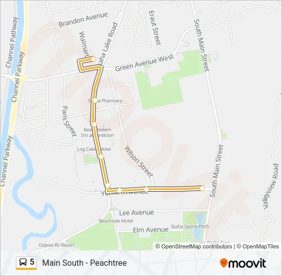 5 Bus Line Map