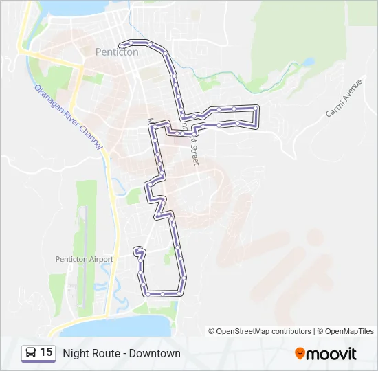 15 Bus Line Map