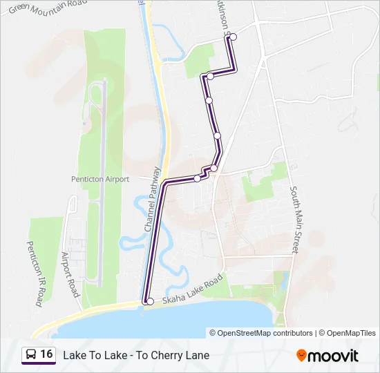 16 Bus Line Map