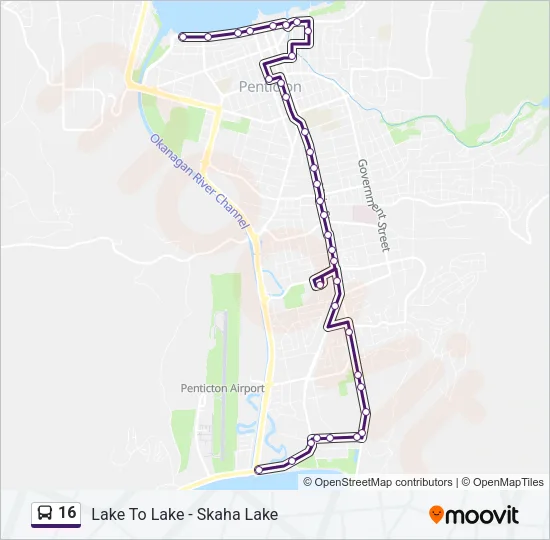 16 Bus Line Map