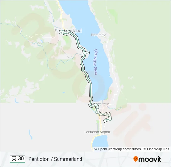 30 Bus Line Map