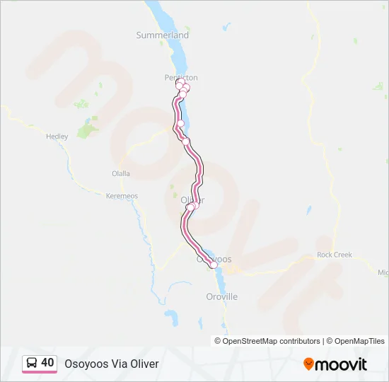 40 Bus Line Map