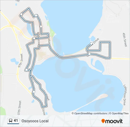 41 Bus Line Map