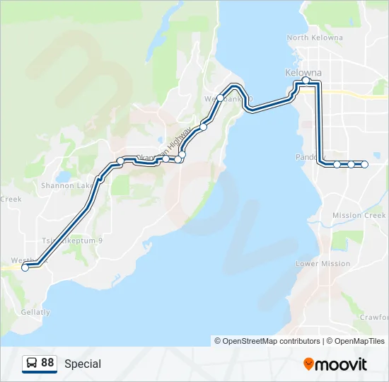 88 Bus Line Map