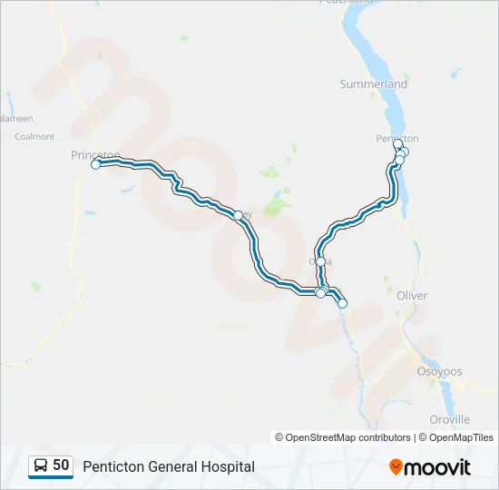 50 Bus Line Map
