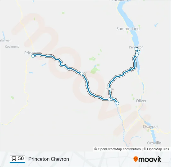 50 Bus Line Map
