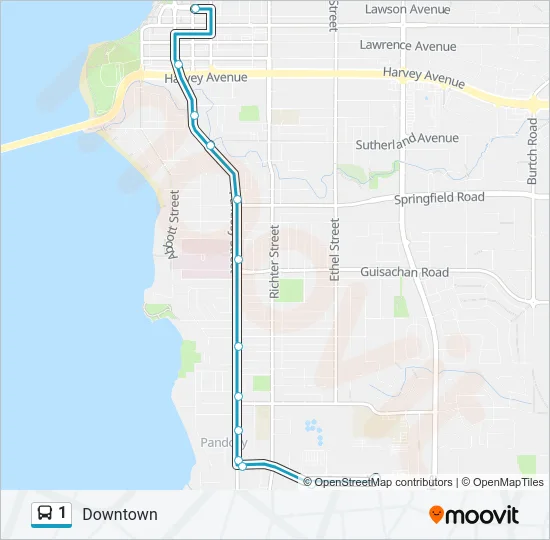 1 Bus Line Map