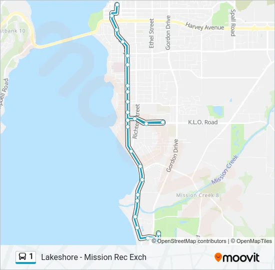 1 Bus Line Map