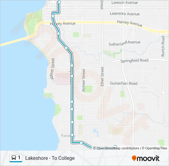 1 Bus Line Map