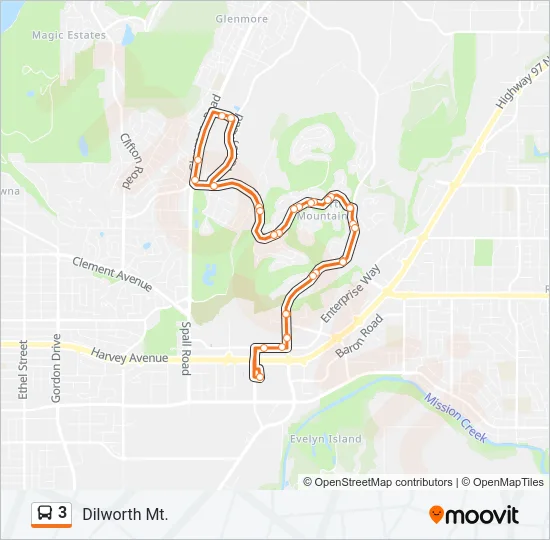 3 Bus Line Map