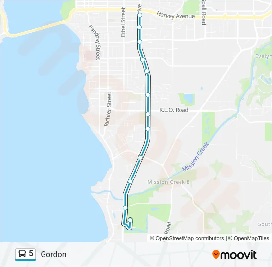 5 Bus Line Map